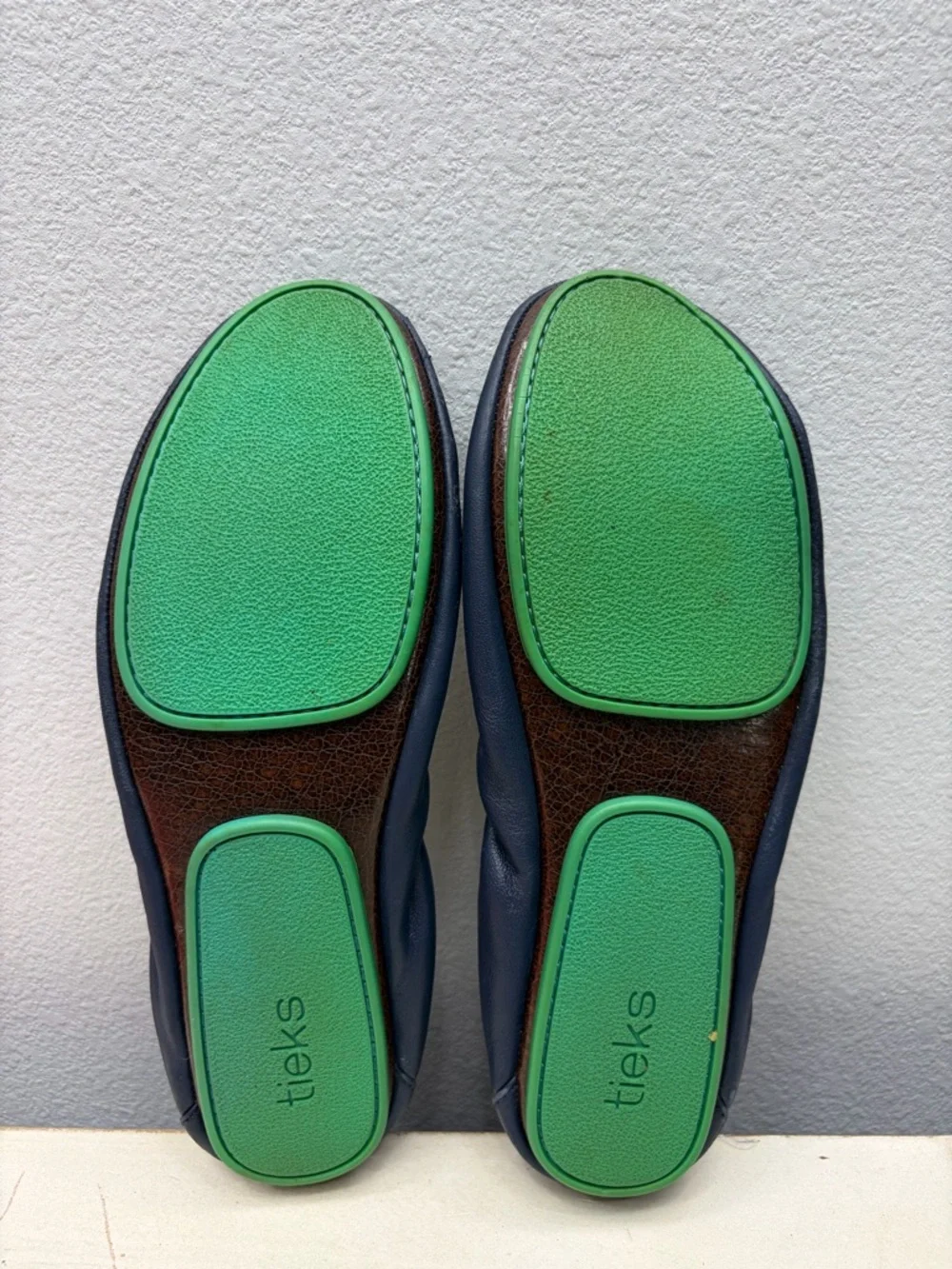 Tieks Navy Blue Leather Ballet Flats Size 8